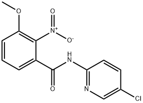 N-(5-chloro-2-pyridinyl)-2-nitro-3-methoxyphenylcarboxamide Struktur