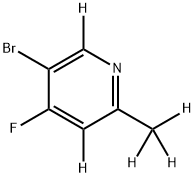 5-bromo-4-fluoro-2-(methyl-d3)pyridine-3,6-d2 Struktur