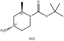 (2R,4S)-4-Amino-2-methyl-piperidine-1-carboxylic acid tert-butyl ester hydrochloride Structure