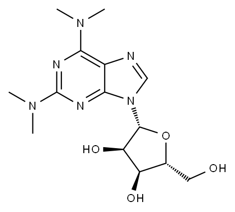 2-(N,N-Dimethylamino)-N6,N6-dimethyladenosine Structure