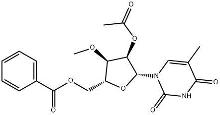 2'-O-Acetyl-5'-O-benzoyl-3'-O-methyl-5-methyluridine Structure