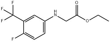 ethyl 2-[4-fluoro-3-(trifluoromethyl)anilino]acetate Structure