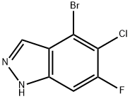 1H-Indazole, 4-bromo-5-chloro-6-fluoro-, 2368909-55-9, 结构式