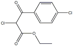 ethyl 2-chloro-3-(4-chlorophenyl)-3-oxopropanoate 化学構造式