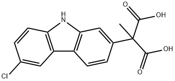 Propanedioic acid, 2-(6-chloro-9H-carbazol-2-yl)-2-methyl- Structure