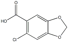 6-chloro-2H-1,3-benzodioxole-5-carboxylic acid 化学構造式