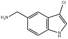(3-chloro-1H-indol-5-yl)methanamine Struktur