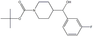 tert-butyl 4-((3-fluorophenyl)(hydroxy)methyl)piperidine-1-carboxylate,269741-30-2,结构式