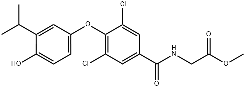 methyl 2-(3,5-dichloro-4-(4-hydroxy-3-isopropylphenoxy)benzamido)acetate,280779-39-7,结构式