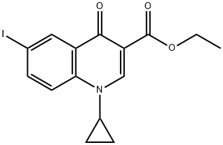 ETHYL 1-CYCLOPROPYL-6-IODO-4-OXO-1,4-DIHYDRO-3-QUINOLINECARBOXYLATE,281651-98-7,结构式