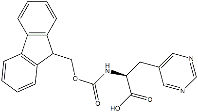将FMOC-2-氨基-3-(嘧啶-5-基)丙酸 结构式