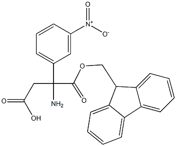 FMOC-(RS)-3-氨基-3-(3-硝基苯基)-丙酸, 282525-10-4, 结构式