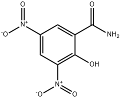 2-HYDROXY-3,5-DINITRO-BENZAMIDE,2912-79-0,结构式