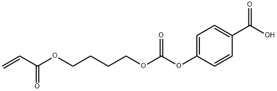 4-({[4-(acryloyloxy)butoxy]carbonyl}oxy)benzoic acid Struktur