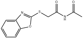 N-acetyl-2-(1,3-benzoxazol-2-ylsulfanyl)acetamide Structure