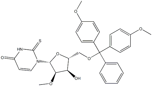 5'-O-(4,4'-Dimethoxytrityl)-2'-O-methyl-2-thiouridine Structure