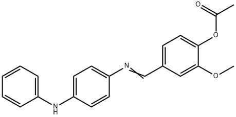 4-{[(4-anilinophenyl)imino]methyl}-2-methoxyphenyl acetate Structure