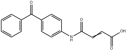 (E)-4-(4-benzoylanilino)-4-oxo-2-butenoic acid Struktur