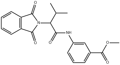 methyl 3-{[2-(1,3-dioxo-1,3-dihydro-2H-isoindol-2-yl)-3-methylbutanoyl]amino}benzoate Structure