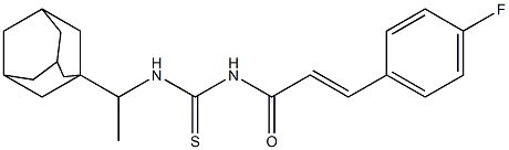 N-[1-(1-adamantyl)ethyl]-N'-[3-(4-fluorophenyl)acryloyl]thiourea Struktur
