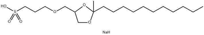 SODIUM 3-[(2-METHYL-2-UNDECYL-1,3-DIOXOLAN-4-YL)METHOXY]-1-PROPANESULFONATE,308818-13-5,结构式