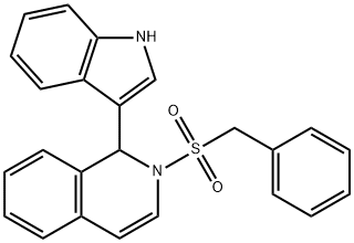 Isoquinoline, 1,2-dihydro-1-(1H-indol-3-yl)-2-[(phenylmethyl)sulfonyl]- Struktur