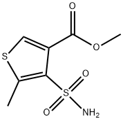 methyl 5-methyl-4-sulfamoylthiophene-3-carboxylate Struktur