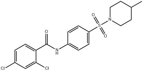 2,4-dichloro-N-{4-[(4-methyl-1-piperidinyl)sulfonyl]phenyl}benzamide|