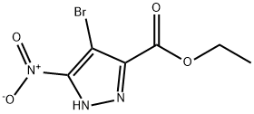 1H-Pyrazole-3-carboxylic acid, 4-bromo-5-nitro-, ethyl ester,328071-15-4,结构式