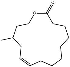 (10Z)-13-methyl-1-oxacyclopentadec-10-en-2-one 结构式