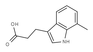 3-(7-Methyl-3-indolyl)propanoic Acid Structure