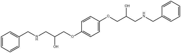 1-Benzylamino-3-[4-(3-benzylamino-2-hydroxy-propoxy)-phenoxy]-propan-2-ol Structure