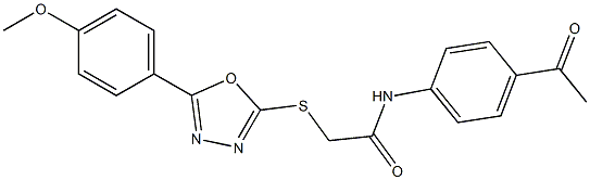 N-(4-acetylphenyl)-2-{[5-(4-methoxyphenyl)-1,3,4-oxadiazol-2-yl]sulfanyl}acetamide Structure