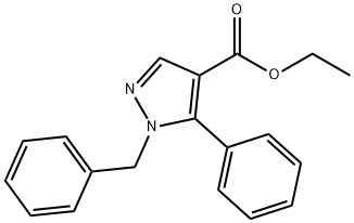1-苄基-5-苯基-1H-吡唑-4-甲酸乙酯, 342023-84-1, 结构式