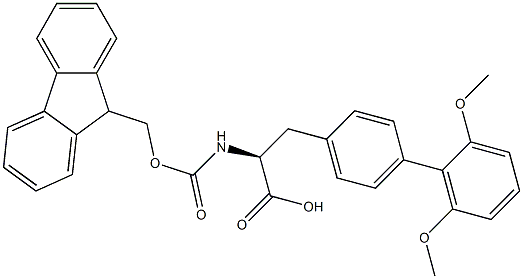 Fmoc-4-(2,6-dimethoxyphenyl)-L-phenylalanine,347382-76-7,结构式
