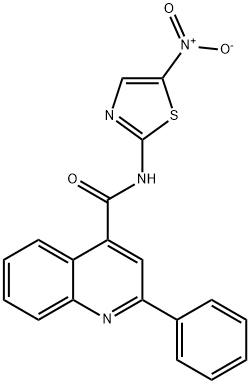 N-(5-Nitro-2-thiazolyl)-2-phenylquinoline-4-carboxamide Struktur
