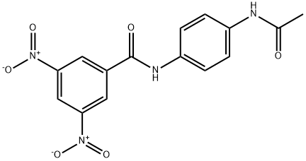 N-[4-(acetylamino)phenyl]-3,5-dinitrobenzamide Structure