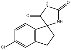 Spiro[imidazolidine-4,1'-[1H]indene]-2,5-dione, 5'-chloro-2',3'-dihydro- Struktur