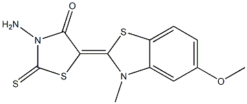 3-amino-5-(5-methoxy-3-methyl-1,3-benzothiazol-2(3H)-ylidene)-2-thioxo-1,3-thiazolidin-4-one,352523-70-7,结构式