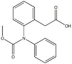 2-[(methoxycarbonyl)phenylamino]benzeneacetic acid 化学構造式
