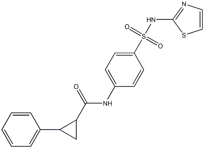 2-phenyl-N-{4-[(1,3-thiazol-2-ylamino)sulfonyl]phenyl}cyclopropanecarboxamide Structure