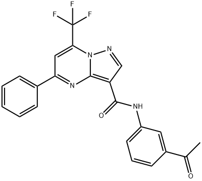 N-(3-acetylphenyl)-5-phenyl-7-(trifluoromethyl)pyrazolo[1,5-a]pyrimidine-3-carboxamide Structure