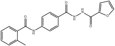 N-(4-{[2-(2-furoyl)hydrazino]carbonyl}phenyl)-2-methylbenzamide,356768-29-1,结构式