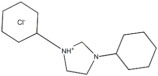 1,3-ジシクロヘキシル-4,5-ジヒドロ-1H-イミダゾール-3-イウムクロリド 化学構造式