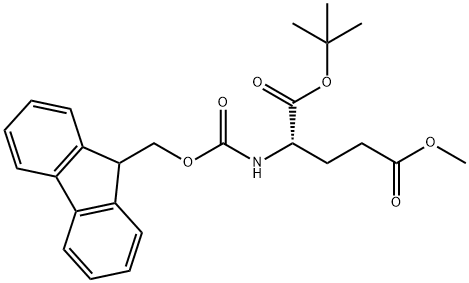 L-Glutamic acid, N-[(9H-fluoren-9-ylmethoxy)carbonyl]-, 1-(1,1-dimethylethyl) 5-methyl ester Structure