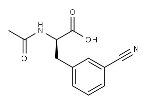 (2R)-2-acetamido-3-(3-cyanophenyl)propanoic acid Structure