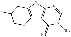 4-imino-7-methyl-5,6,7,8-tetrahydro[1]benzothieno[2,3-d]pyrimidin-3(4H)-amine Structure