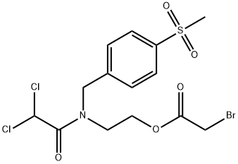 Acetic acid, 2-bromo-, 2-[(2,2-dichloroacetyl)[[4-(methylsulfonyl)phenyl]methyl]amino]ethyl ester Structure
