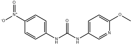1-(6-甲氧基-3-吡啶基)-3-(4-硝基苯基)脲, 380332-19-4, 结构式