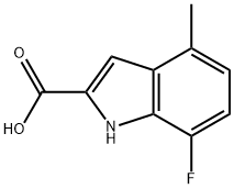 7-fluoro-4-methyl-1H-indole-2-carboxylic acid Structure